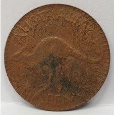 AUSTRALIA 1943 . ONE 1 PENNY . ERROR . EXTREMELY RARE PLANCHET